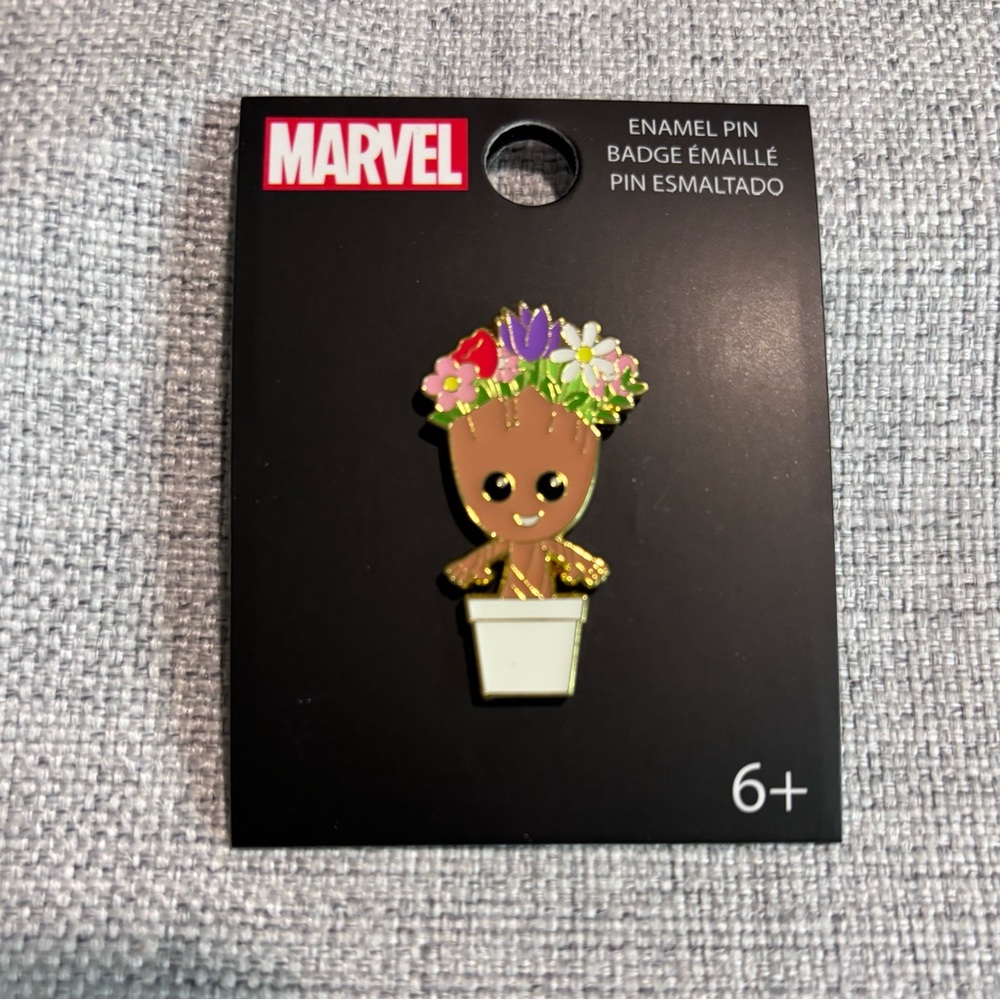 Marvel Guardians of the Galaxy Little Groot Spring Flowers Enamel Pin